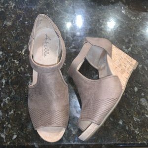 New Abella suede wedges—size 9.5